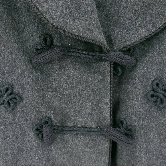 Vintage Charcoal Gray Coat Blazer Jacket Toggle Size Medium? - Picture 4 of 6